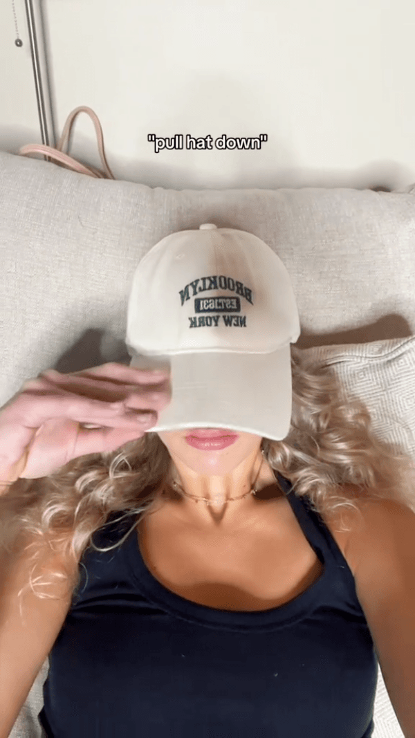 "pull hat down"